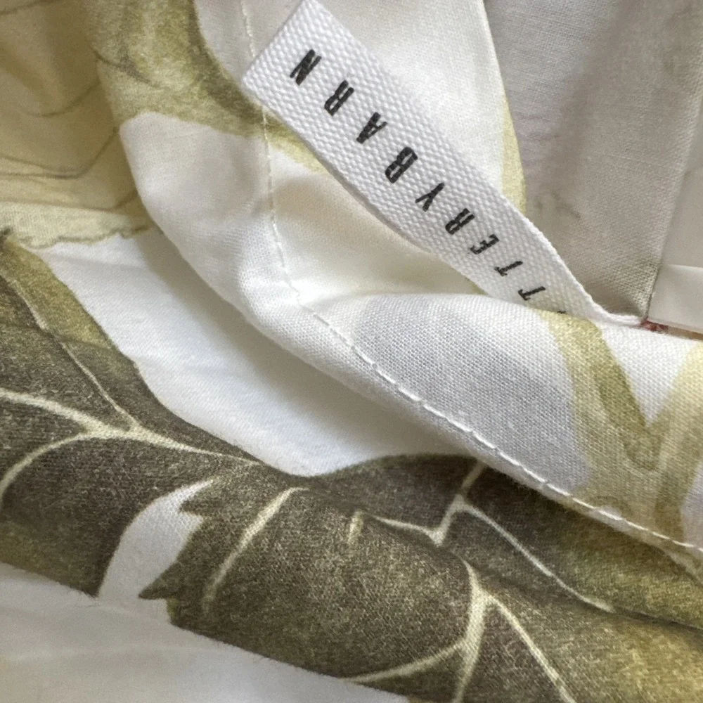 Pottery Barn Thistle Floral percale Euro Sham 26x26 Quilted NWOT PB599